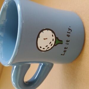 Life is Good Let it Fly golf mug blue